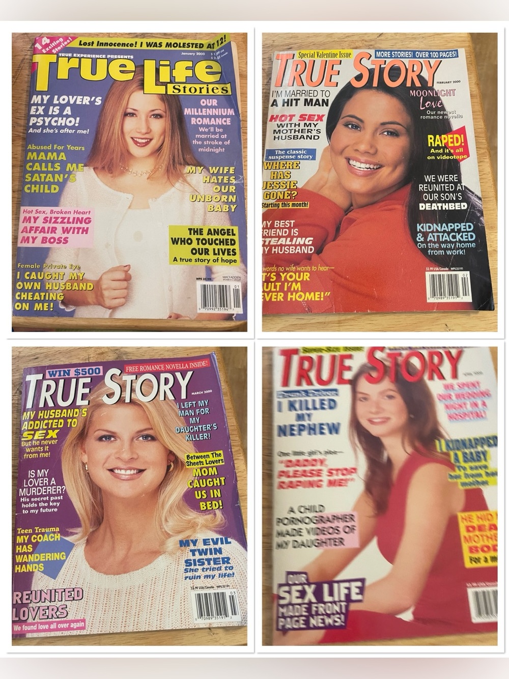 True Story Magazines Lot or 4 year 2000 Romance & Drama price is for 4